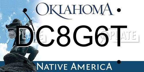 DC8G6T Oklahoma License Plate