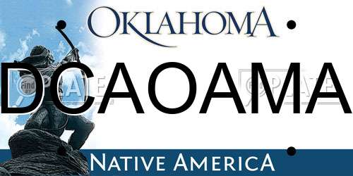 DCAOAMA Oklahoma License Plate