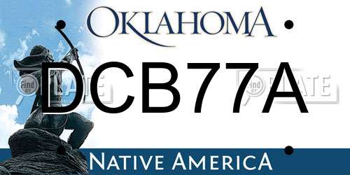 DCB77A Oklahoma License Plate
