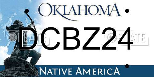 DCBZ24 Oklahoma License Plate