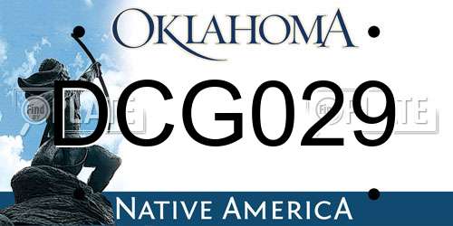DCG029 Oklahoma License Plate