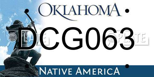 DCG063 Oklahoma License Plate