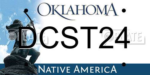 DCST24 Oklahoma License Plate