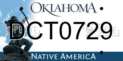 DCT0729 Oklahoma License Plate