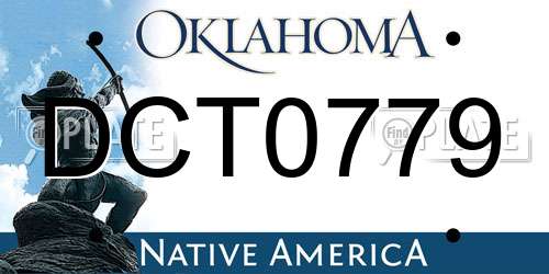 DCT0779 Oklahoma License Plate