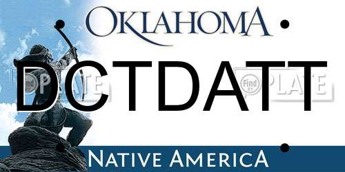 DCTDATT Oklahoma License Plate