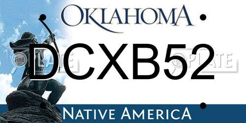 DCXB52 Oklahoma License Plate