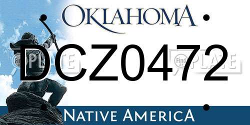 DCZ0472 Oklahoma License Plate