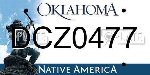 DCZ0477 Oklahoma License Plate