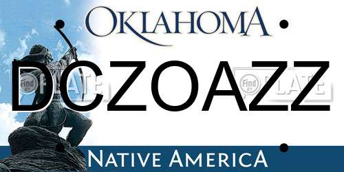 DCZOAZZ Oklahoma License Plate