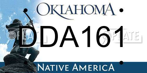 DDA161 Oklahoma License Plate