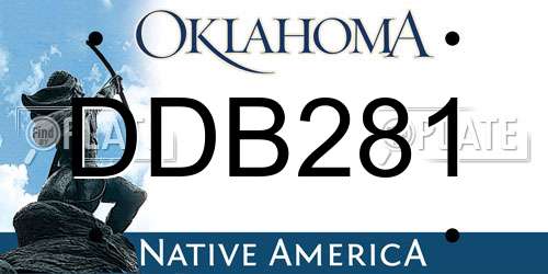 DDB281 Oklahoma License Plate