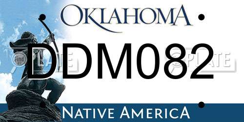 DDM082 Oklahoma License Plate