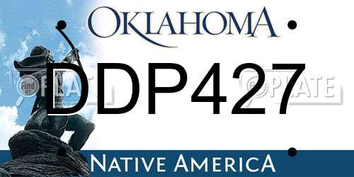 DDP427 Oklahoma License Plate