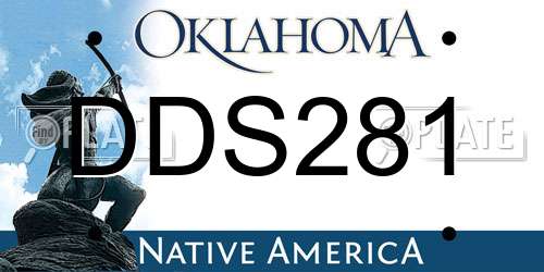 DDS281 Oklahoma License Plate