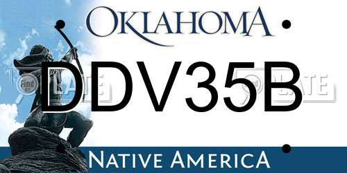 DDV35B Oklahoma License Plate