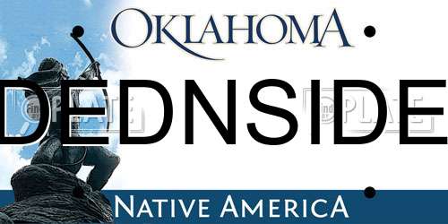 DEDNSIDE Oklahoma License Plate