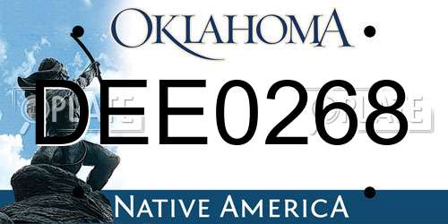 DEE0268 Oklahoma License Plate