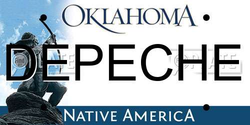DEPECHE Oklahoma License Plate