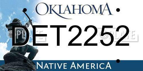 DET2252 Oklahoma License Plate