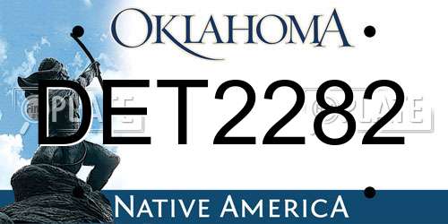 DET2282 Oklahoma License Plate