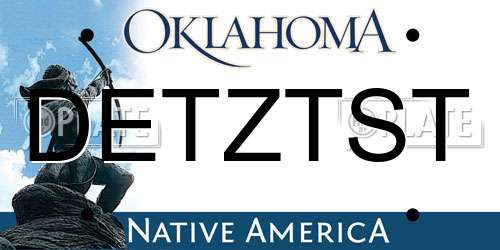 DETZTST Oklahoma License Plate