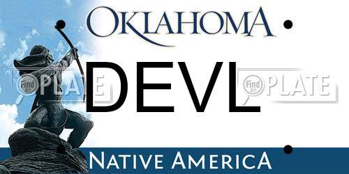 DEVL Oklahoma License Plate