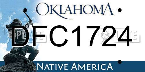 DFC1724 Oklahoma License Plate