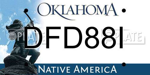 DFD88I Oklahoma License Plate