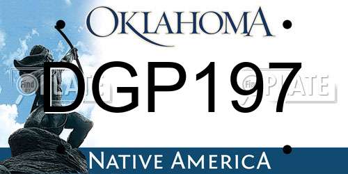 DGP197 Oklahoma License Plate