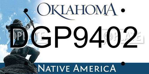 DGP9402 Oklahoma License Plate