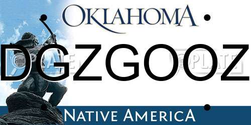 DGZGOOZ Oklahoma License Plate