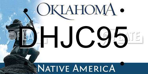 DHJC95 Oklahoma License Plate