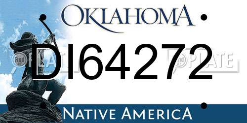 DI64272 Oklahoma License Plate