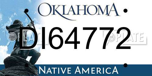 DI64772 Oklahoma License Plate