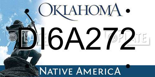 DI6A272 Oklahoma License Plate