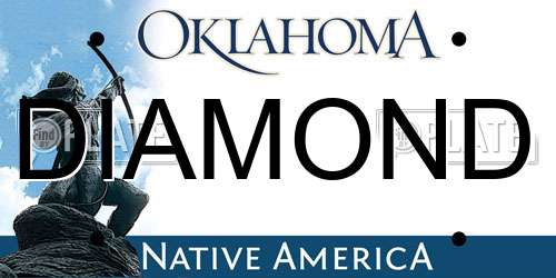 DIAMOND Oklahoma License Plate