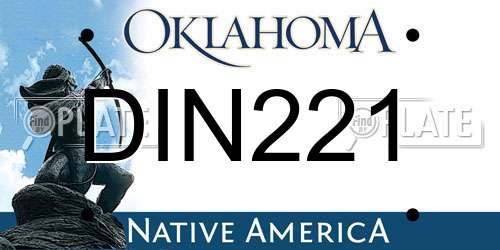DIN221 Oklahoma License Plate