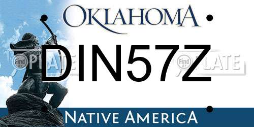 DIN57Z Oklahoma License Plate