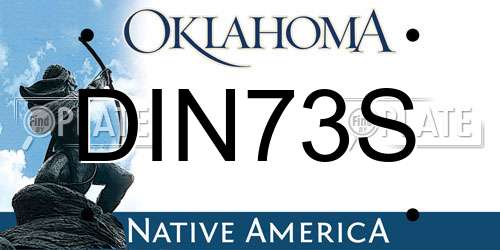 DIN73S Oklahoma License Plate