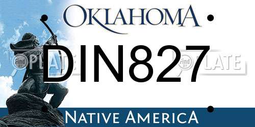 DIN827 Oklahoma License Plate