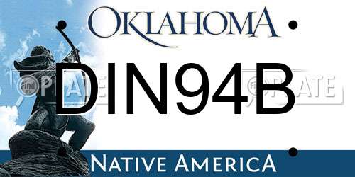 DIN94B Oklahoma License Plate