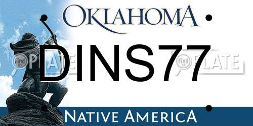 DINS77 Oklahoma License Plate