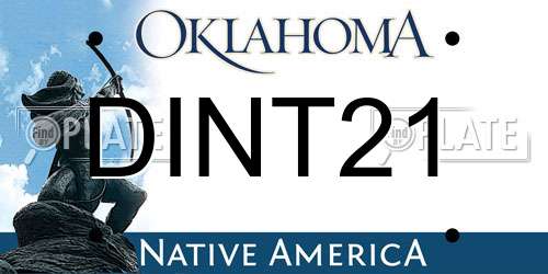 DINT21 Oklahoma License Plate
