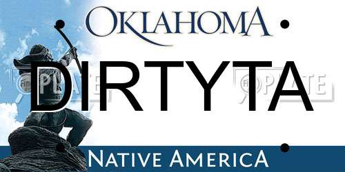 DIRTYTA Oklahoma License Plate