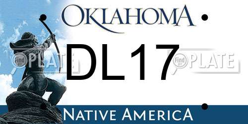 DL17 Oklahoma License Plate
