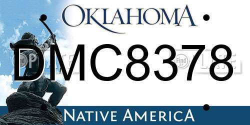 DMC8378 Oklahoma License Plate