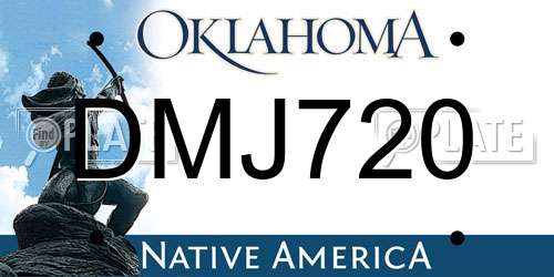 DMJ720 Oklahoma License Plate