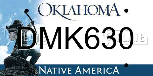 DMK630 Oklahoma License Plate