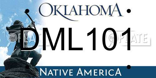 DML101 Oklahoma License Plate